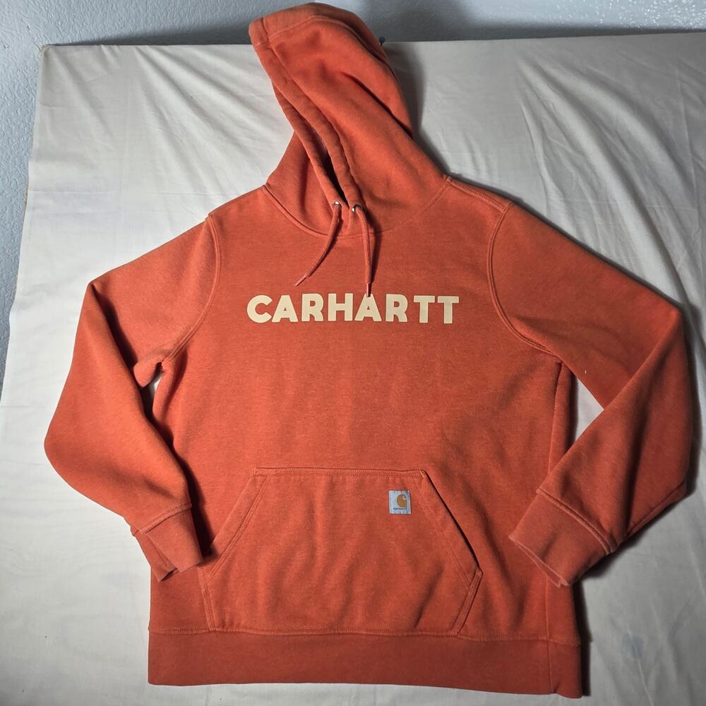 Carhartt Logo Hoodie — Relaxed Fit — Women's/Girls' Size L (12-14)